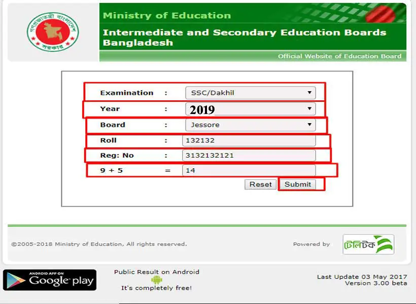 SSC Result 2019 Jessore Board