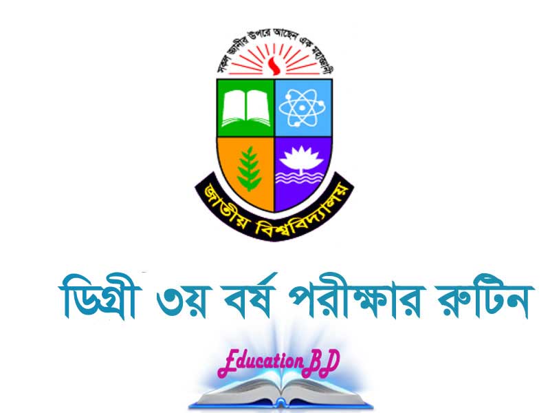 Degree 3rd Year Exam Routine 2019