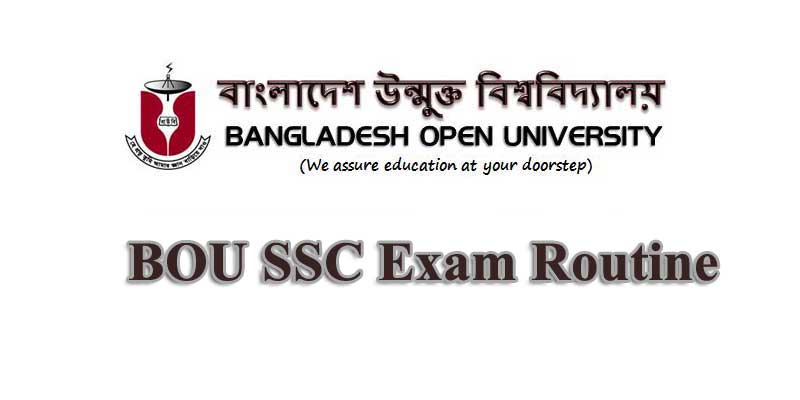 BOU SSC Exam Routine 2020