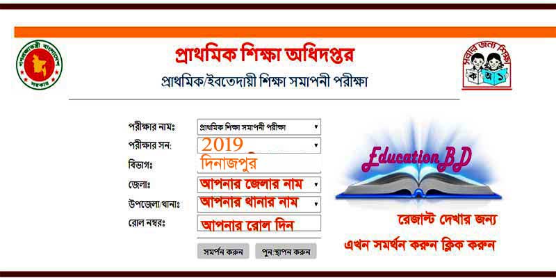 PSC Result 2019 Dinajpur board