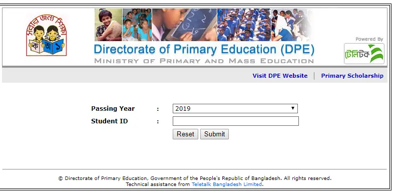 PSC Result Online